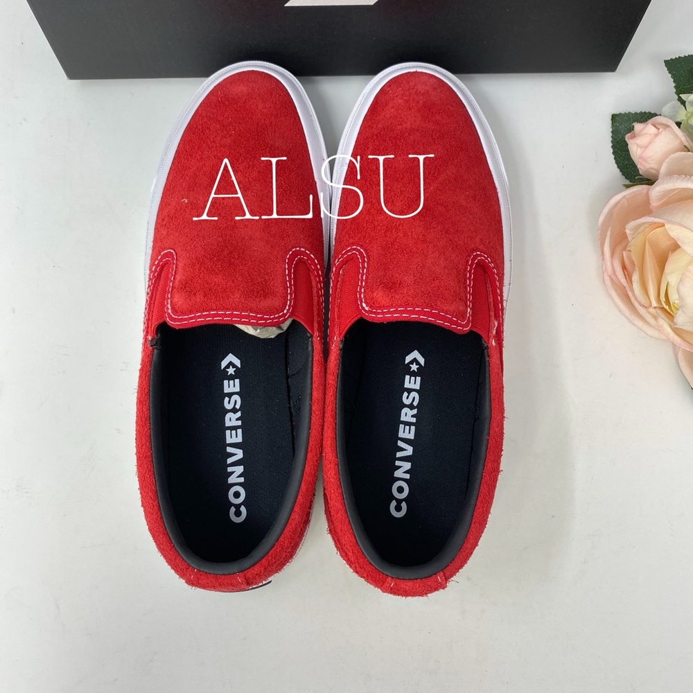 Converse One Star CC Slip Enamel Red Suede W AUTHE - Picture 7 of 8